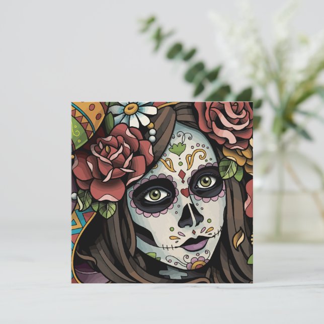 Cartão De Festividades Muerta (Em pé/Frente)