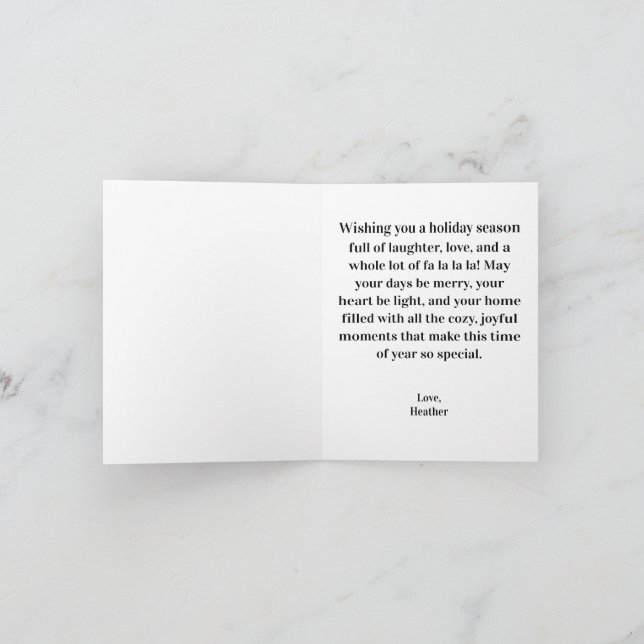 Cartão De Festividades Muita La La La Acontecendo No Momento (Interior)