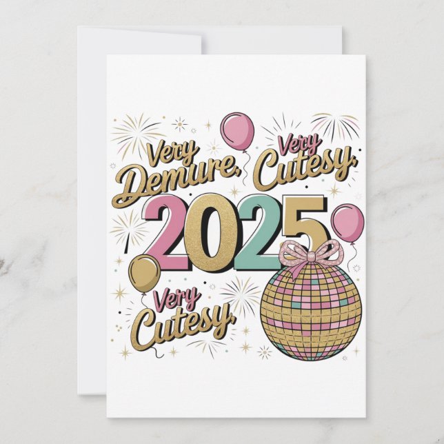 Cartão De Festividades "Muito 2025 Vibes" (Frente)