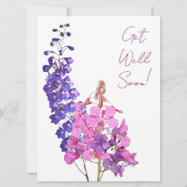 Cartão De Festividades Muito em breve bonito, rosa, roxo, simples diversã