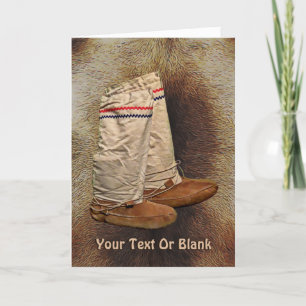 Cartão De Festividades Mukluks On Caribou Fur