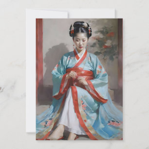 Cartão De Festividades Mulher Chinesa F