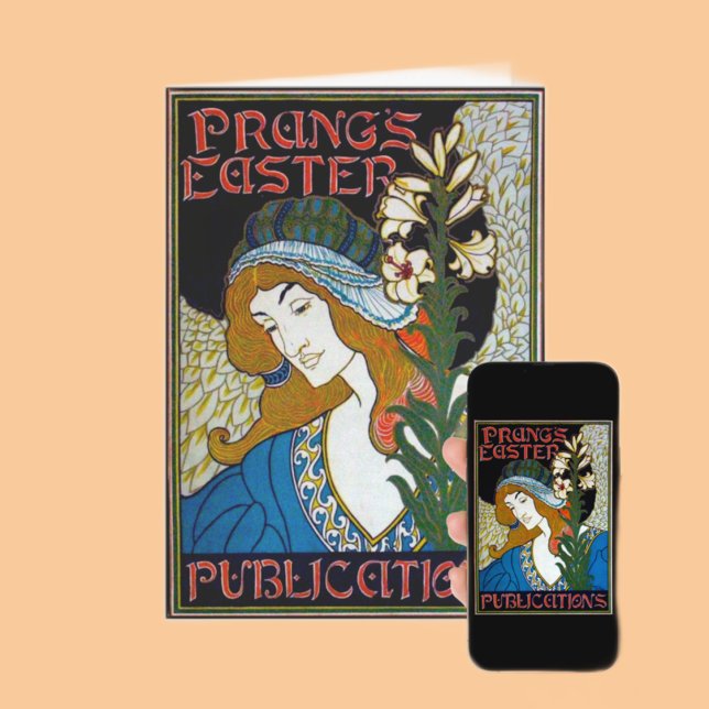 Cartão De Festividades Mulher com Lily (Criador carregado)