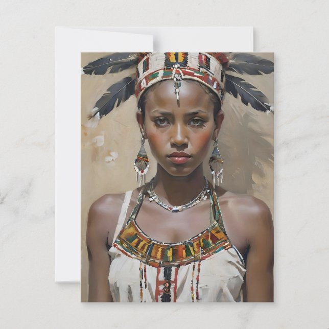 Cartão De Festividades Mulher etíope C (Frente)
