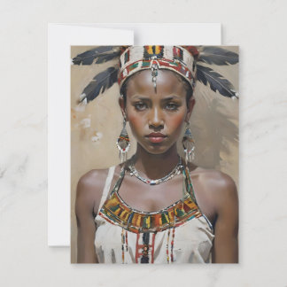 Cartão De Festividades Mulher etíope C