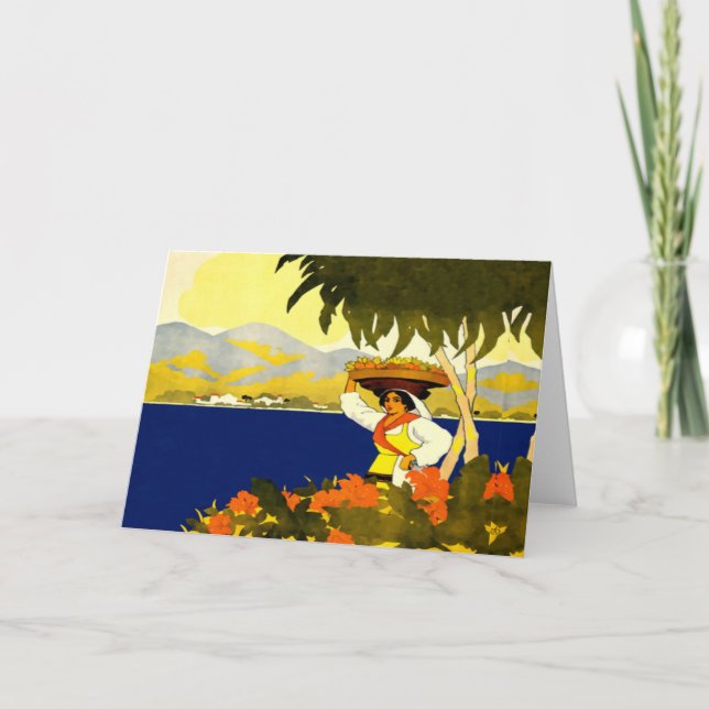 Cartão De Festividades mulher jamaicana (Frente)