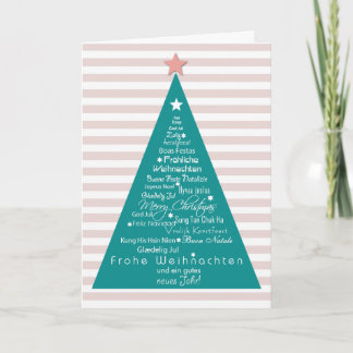 Cartão De Festividades Multi-Language Merry Christmas Card