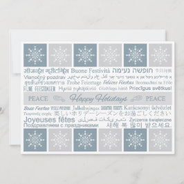 Cartão De Festividades Multilingual “Happy Holidays” Custom Card
