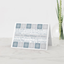 Cartão De Festividades Multilingual “Happy Holidays” Custom greeting card