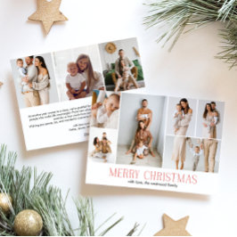 Cartão De Festividades Múltiplas Fotografias de Feliz Natal Elegante 9 Co