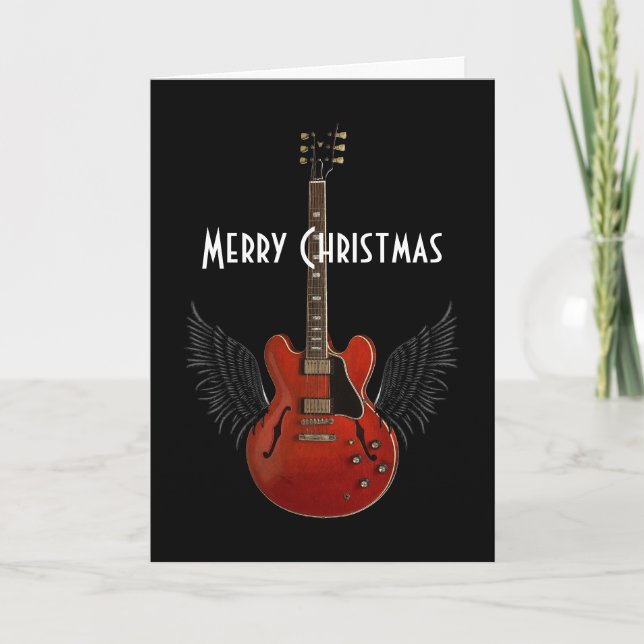 Cartão De Festividades Music is Heaven Christmas Greeting Card (Frente)