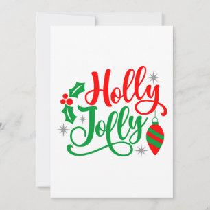 Cartão De Festividades Música de Natal Holly Jolly