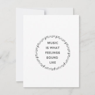 Cartão De Festividades Música é como os sentimentos soam em um