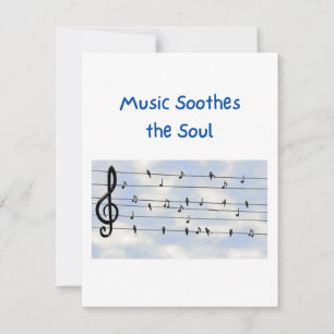 Cartão De Festividades Música Soita a Alma em um