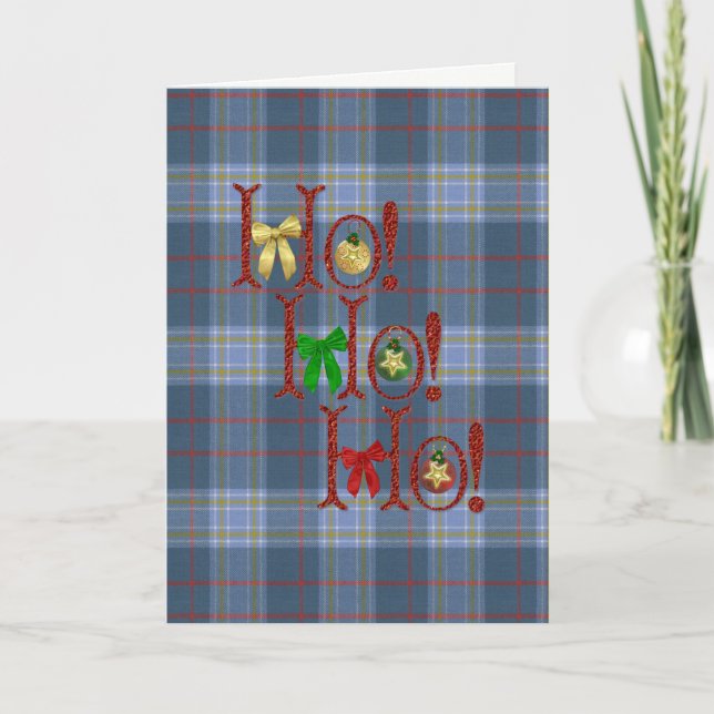 Cartão De Festividades Musselburgh Modern Tartan Christmas (Frente)