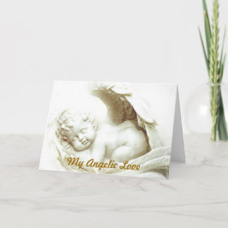 Cartão De Festividades My Angelic Love Greeting Card-Customize