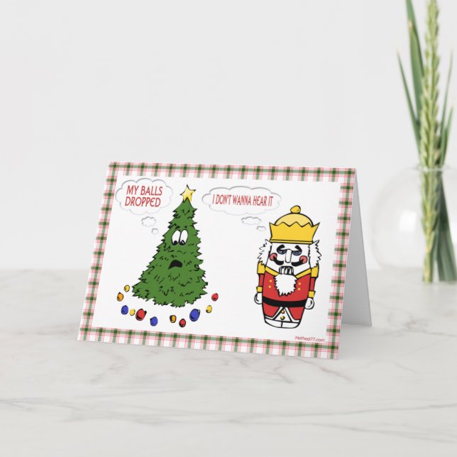 Cartão De Festividades My Balls Dropped Christmas Card (Frente)