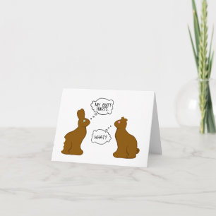 Cartão De Festividades My Butt Hurts Bunnies Card