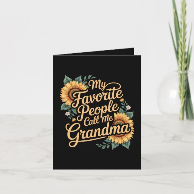 Cartão De Festividades My Favorite People Call Me Grandma Mother's Day (Frente)