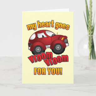 Cartão De Festividades My Heart Goes Vroom Vroom For You!