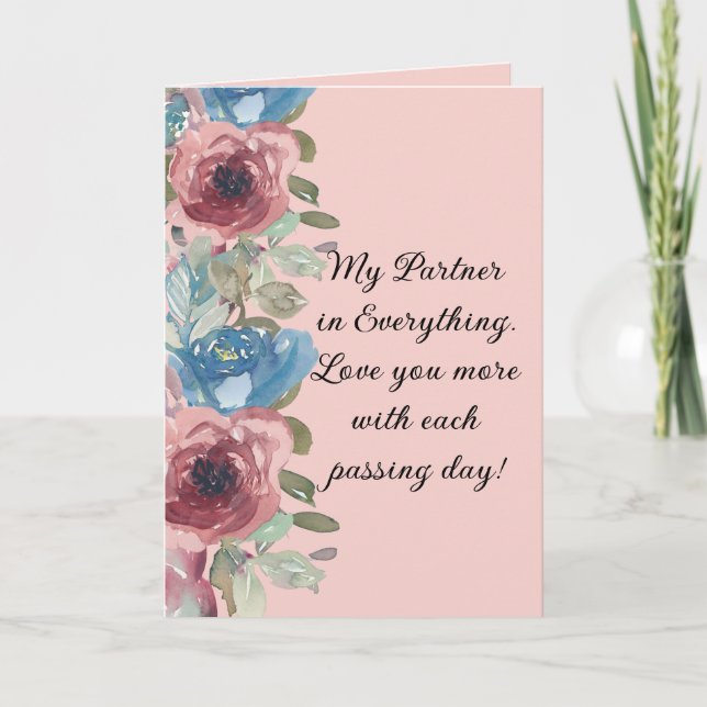Cartão De Festividades My Partner in Everything Anniversary Card (Frente)