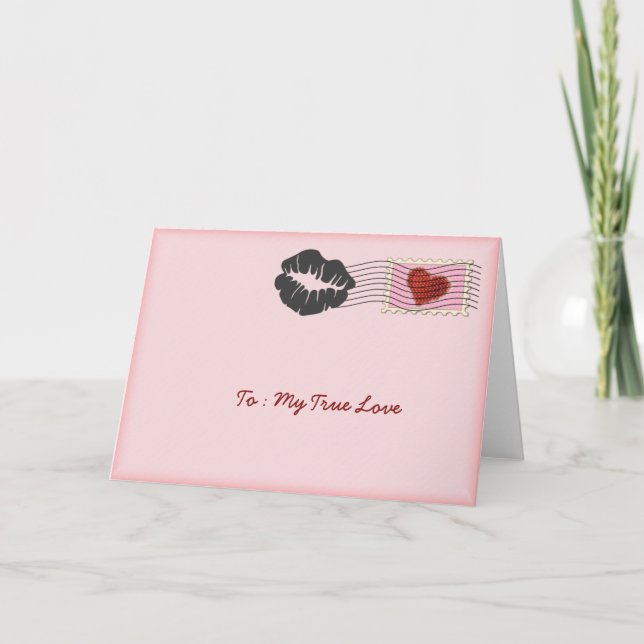 Cartão De Festividades My True Love Greeting Card (Frente)
