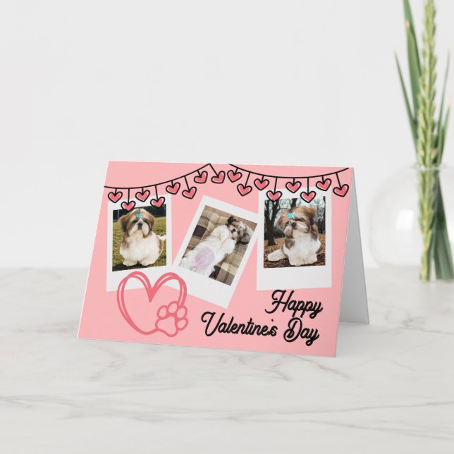 Cartão De Festividades My Valentine Has Paws (Frente)