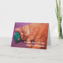 Cartão De Festividades Na Minha Mente, Dia de os namorados De Gato