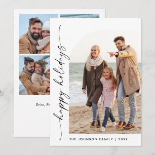 Cartão De Festividades Na moda 5 FOTO de Natal Elegante