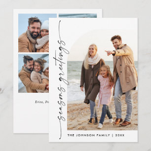 Cartão De Festividades Na moda 5 FOTO de Natal Elegante