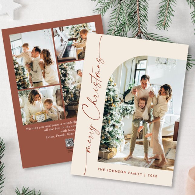 Cartão De Festividades Na moda 5 FOTO de Natal Elegante (Criador carregado)