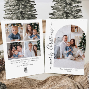 Cartão De Festividades Na moda 5 FOTO de Natal Elegante