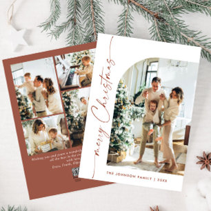 Cartão De Festividades Na moda 5 FOTO de Natal Elegante