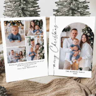 Cartão De Festividades Na moda 5 FOTO de Natal Elegante