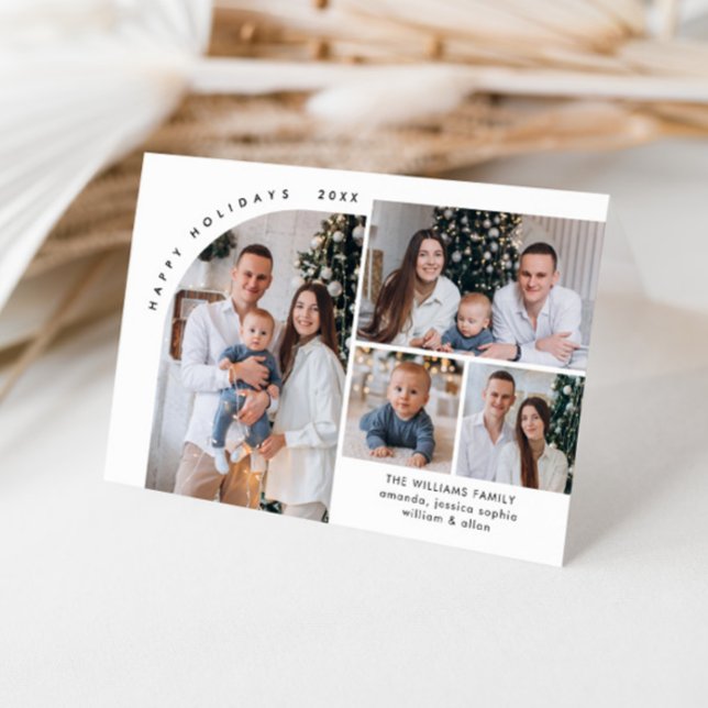 Cartão De Festividades Na moda 5 FOTO de Natal Elegante (Criador carregado)