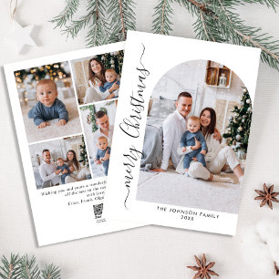 Cartão De Festividades Na moda 5 FOTO de Natal Elegante