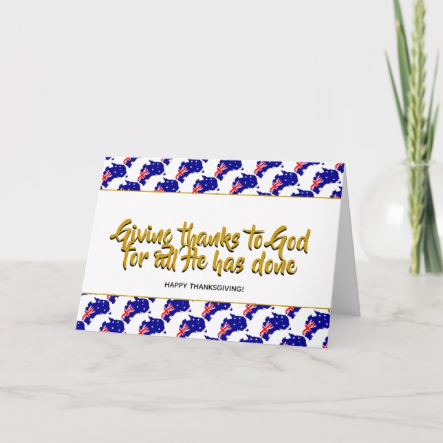 Cartão De Festividades Na moda, AUSTRÁLIA, AGRADECENDO Obrigados (Frente)