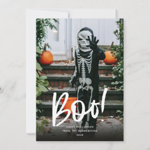 Cartão De Festividades Na moda Boo Halloween