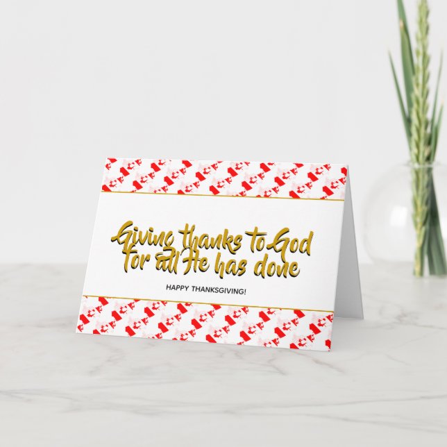 Cartão De Festividades Na moda CANADÁ DANDO Obrigados DE AGRADECIMENTO (Frente)