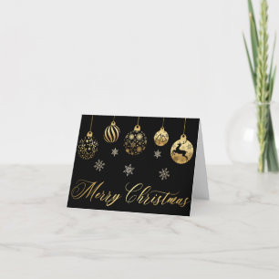 Cartão De Festividades na moda de fotos de ornamentos de ouro preto de na