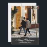 Cartão De Festividades Na moda de fotos personalizadas da família de Nata<br><div class="desc">Script personalizado de na moda de foto de Natal personalizado. Adicione suas próprias fotos e texto para lhe dar seu próprio toque pessoal.</div>