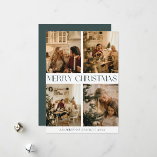 Cartão De Festividades Na moda moderno - Natal simples e verde escandinav