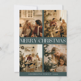 Cartão De Festividades Na moda moderno - Natal simples e verde escandinav