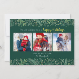 Cartão De Festividades Na moda Pine Vinha Árvores verdes Feriados