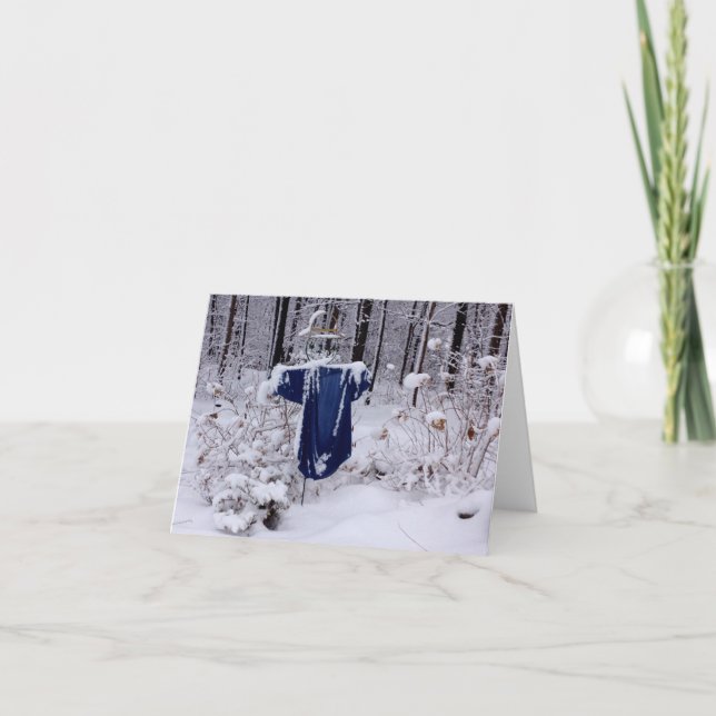 Cartão De Festividades na neve... (Frente)