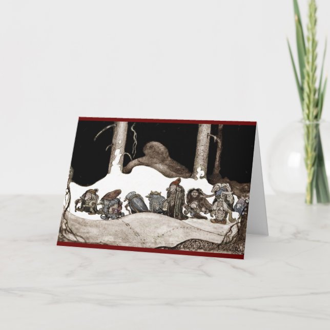 Cartão De Festividades Na Noite de Natal Tomte-Nisse (Frente)