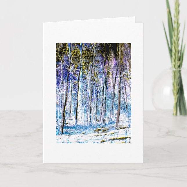 Cartão De Festividades Na placa de anotação Woods (Frente)