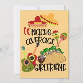 Cartão De Festividades Nacho Romântico para sua Garota Card Médio