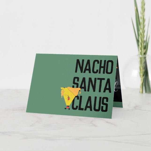Cartão De Festividades Nacho Santa Claus (Frente)