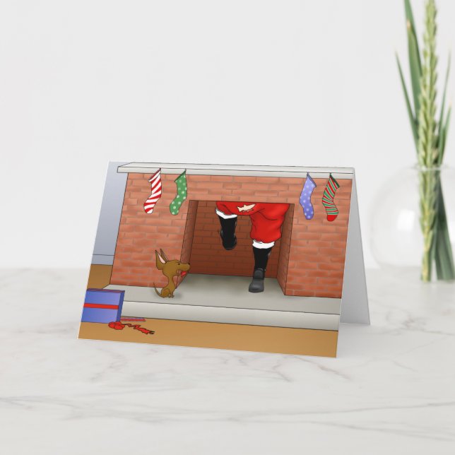 Cartão De Festividades Nada Bumbum Natal Chihuahua (Frente)